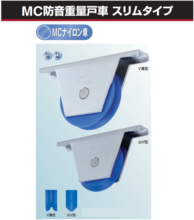ヨコヅナ ロタ・MC防音重量戸車 90mm 平型(1個) 品番：WMS-0902 - 2